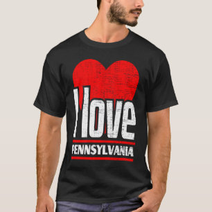 T-shirt I Love Pennsylvania Best Home State I Heart Penns