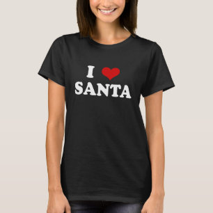 T-shirt I Love Père Noël Funny Red Heart Love Noël Noël No