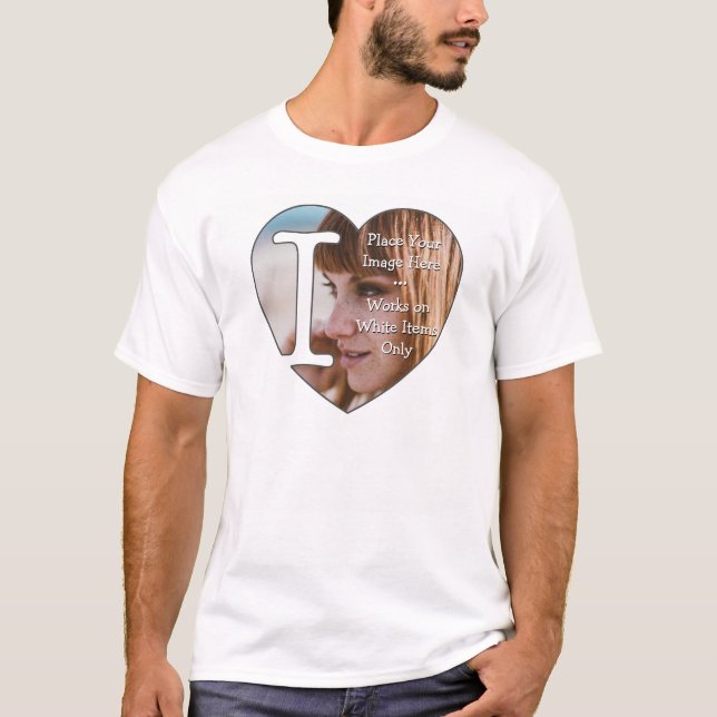 T-shirt I Love Personalized Photos - (Devant)