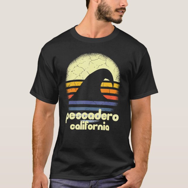 T-shirt I Love Pescadero Beach California Ocean Wave CA (Devant)