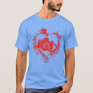 T-shirt I Love Photography Funny Photographer Camera Valen