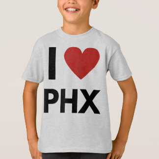 T-shirt I Love PHX Heart Phoenix Love Ventilateur Raglan B