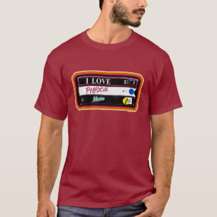 T-shirt I Love Physique Media Collecte Hobby Fun