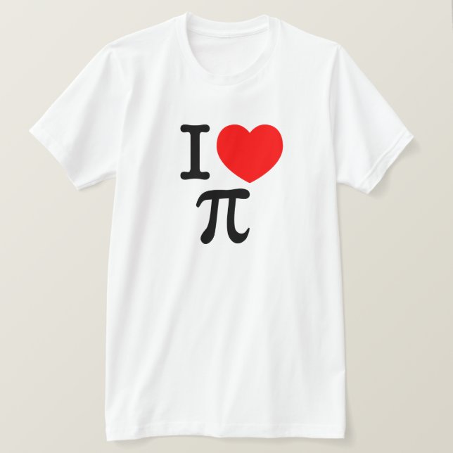 T-shirt I Love Pi (Design devant)
