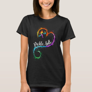 T-shirt I Love Pickleball Aquarelles Pickleball Girl Pla