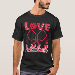 T-shirt I Love Pickleball Saint Valentin I Heart Pickleba
