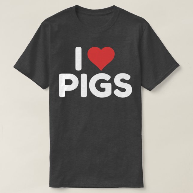 T-shirt I Love Pigs Premium3041 (Design devant)