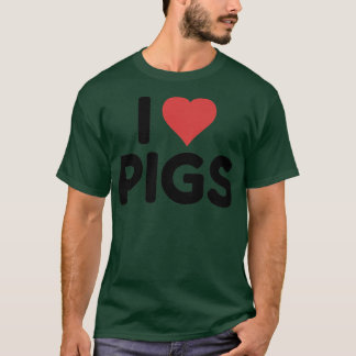 T-shirt I Love Pigs Premium 3042