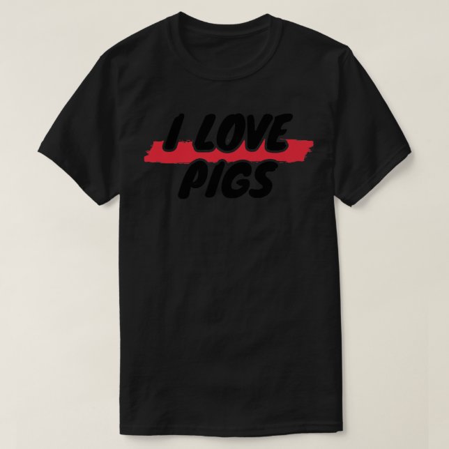 T-shirt I Love Pigs Premium 3044 (Design devant)