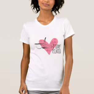 T-shirt I LOVE PILATES Pilates Pose avec une balle