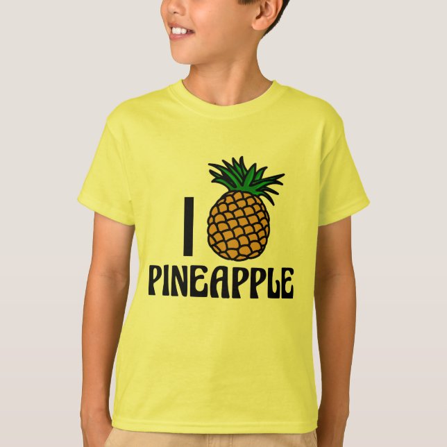 T-shirt I Love Pineapple Summer Kids (Devant)