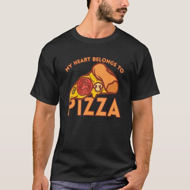 T-shirt I Love Pizza Heart Valentines Day_1 (Devant)
