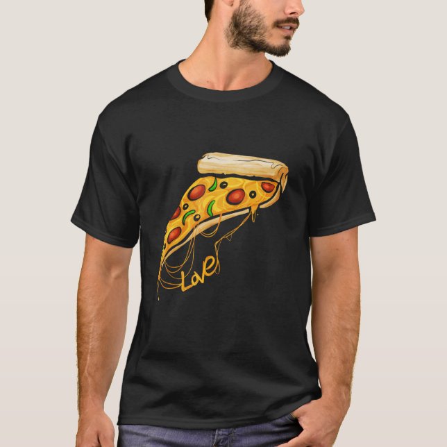 T-shirt I love Pizza Slice Cheese Pizza (Devant)