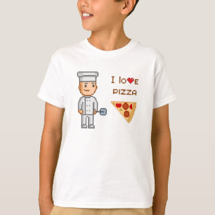 T-shirt I Love Pizza Vintage Vidéo Jeu Pizza Chef