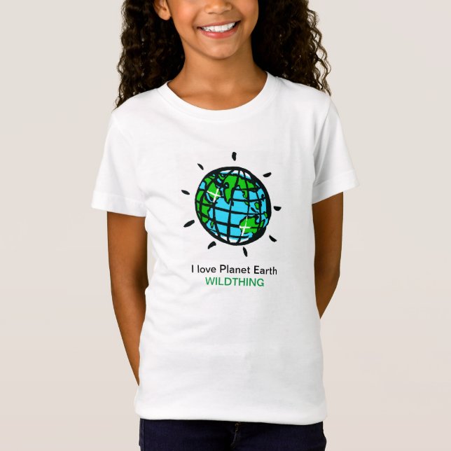 T-Shirt I love Planet Earth - Wildthing - Nature - (Devant)