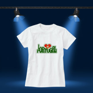 T-shirt I Love Portugal Femmes Blanches