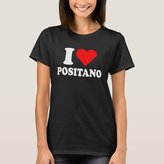 T-shirt I Love Positano I Love Italy Travel Heart Amalfi C (Devant)