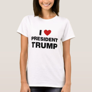 T-shirt I Love Président Trump Heart