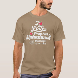 T-shirt I Love Prophète Muhammad s Vêtements pour Musulman