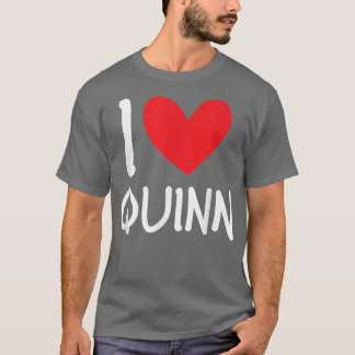 T-shirt I Love Quinn Name Personalized Men Guy BFF Friend 