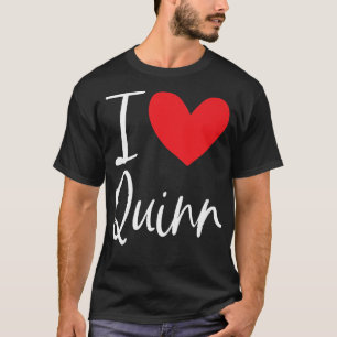 T-shirt I Love Quinn Nom Personnalisé Garçon Homme BFF Ami
