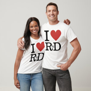 T-shirt I ❤️ Love R&D (pour les employés) PERSONNALISABLE