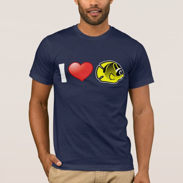 T-shirt I Love Raccoon Beurre (Devant)