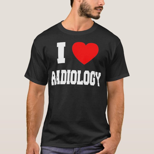 T-shirt I Love radiology Premium  (Devant)