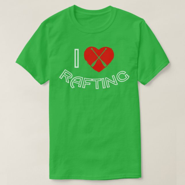T-shirt I Love Rafting Heart Raft Rafter (Design devant)