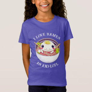 T-Shirt I Love Ramen Axolotl Pun