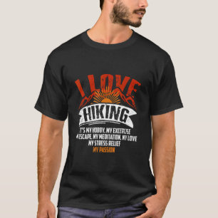 T-shirt I Love Randonnée C'est My Passion Cool Moderne Rét