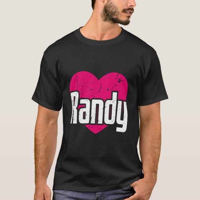 T-shirt I Love Randy mignonne Prénom I Heart Randy (Devant)