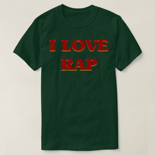 T-shirt I Love Rap Music (Design devant)