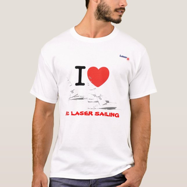 T-shirt I love RC laser Sailing (Devant)