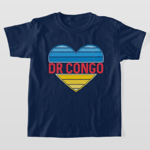 T-shirt I Love RD Congo, Congo-Kinshasa Coeur