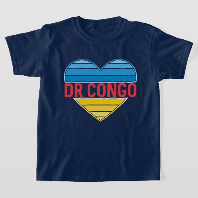 T-shirt I Love RD Congo, Congo-Kinshasa Coeur (Poser)