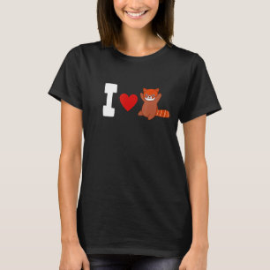 T-shirt I Love Red Panda Cute Red Panda Red Panda Anima