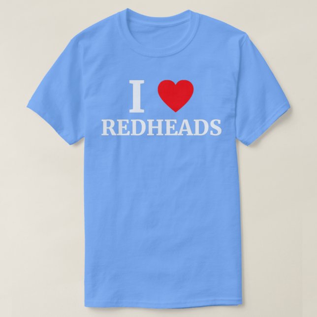 T-shirt I Love Redheads Heart 1 (Design devant)
