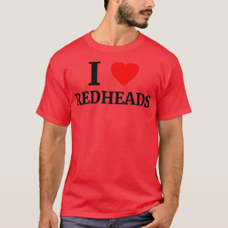 T-shirt I Love Redheads Heart 3
