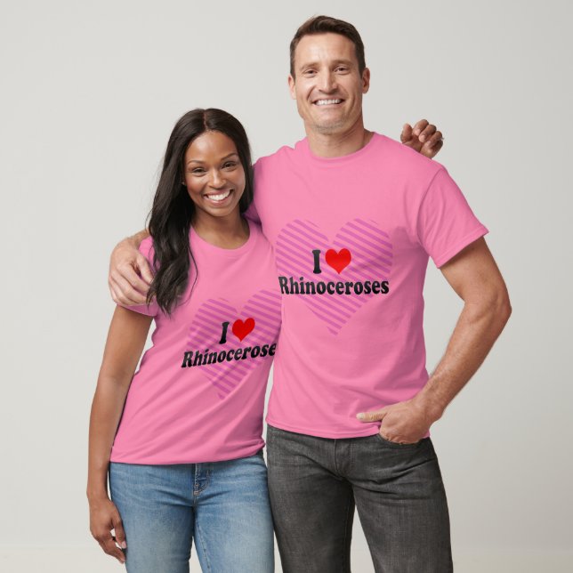 T-shirt I Love Rhinoceroses (Unisexe)