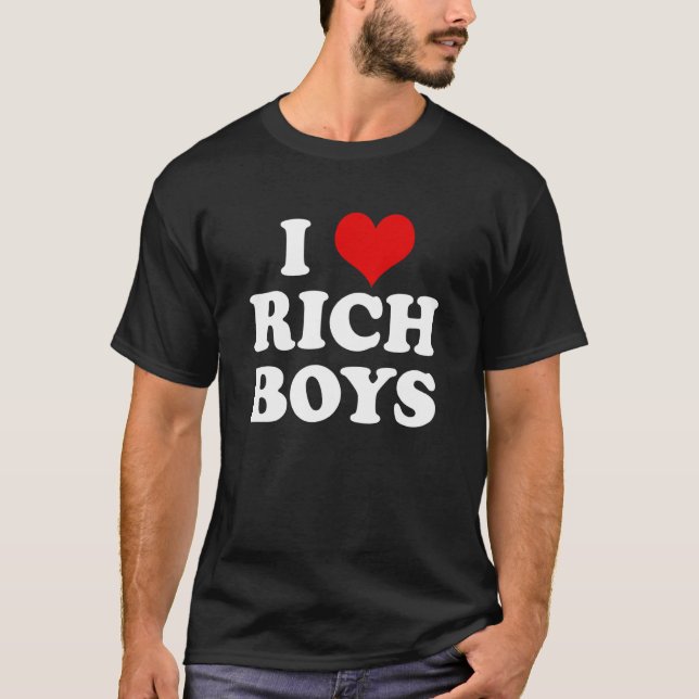 T-shirt I Love Rich Boys Heart (Devant)