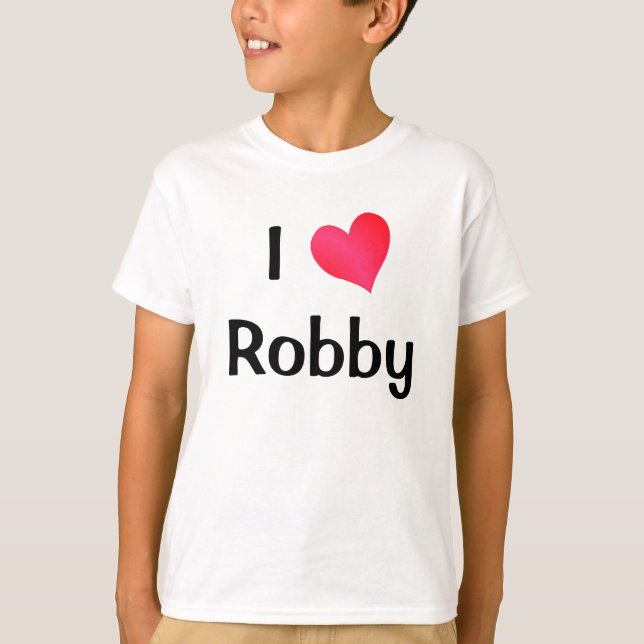 T-shirt I Love Robby (Devant)