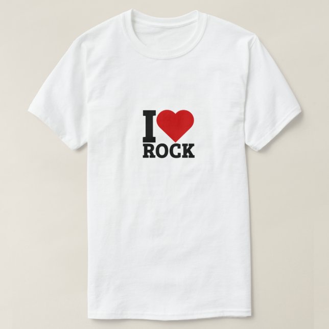 T-shirt I Love Rock - Rock Lover (Design devant)