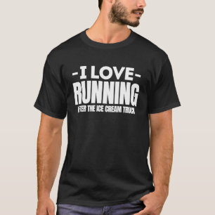 T-shirt I Love Running Marathon Track and Field Runner