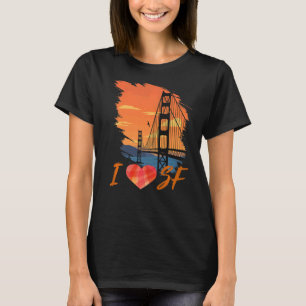 T-shirt I Love San Francisco le Golden Gate Bridge Califo
