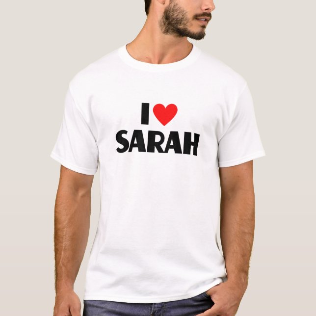 T-shirt I Love Sarah - I Heart Sarah (Devant)
