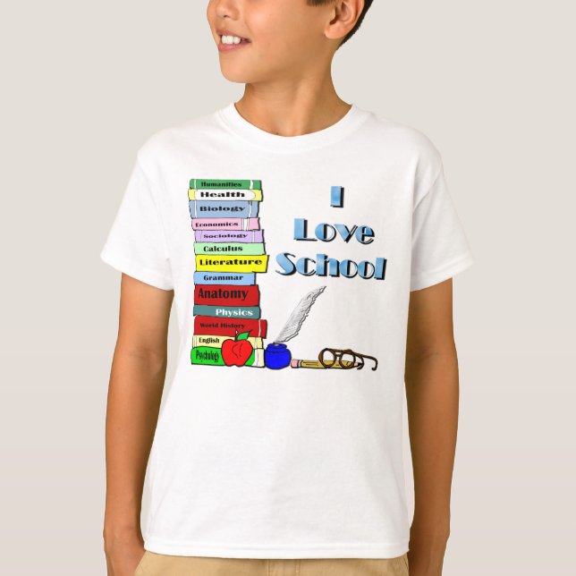 T-shirt I Love School (Devant)