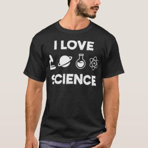 T-shirt I Love Science Design minimal