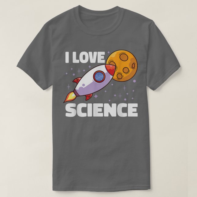 T-shirt I Love Science for Astronauts (Design devant)