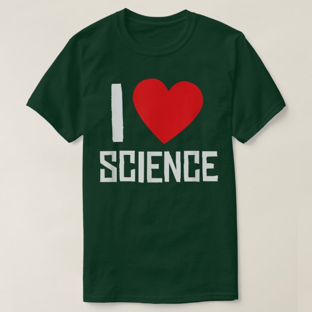 T-shirt I Love Science - Heart - Nerd  (Design devant)